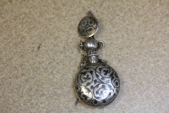 Small Little Russian Silver Parfume Bottle