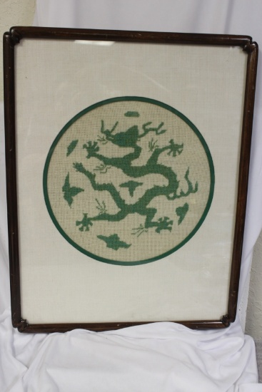 A Chinese Needlepoint Dragon