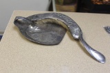Art Nuveau era crumb catcher and brush