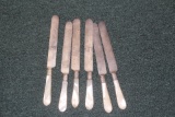 Set of 6 Mother of Pearl Butter Knives