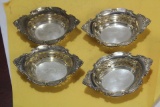 Set of 4 Ornate Sterling Reticulated Dish