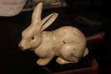 Vintage Cast Iron Rabbit Bank