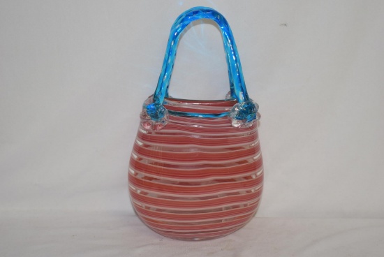 An Art Glass Basket