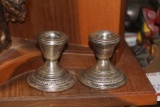 Pair of Weighted Sterling Candle Sticks