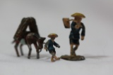 Lot of 2 Miniature Oriental Cast Iron Man