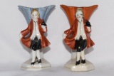 Lot of 2 Japanese Miniature Figeral Vases