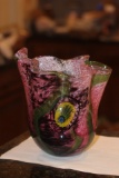Robert Eickholt Art Glass Handkerchief Vase