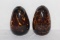 Lot of Two Art Glass Eggs