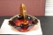 A Vintage Tiara Glass Ruby Red Glass Basket