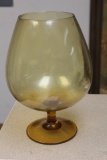 Amber Colour Glass Goblet/Bowl