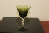 A Green Artglass Goblet