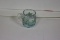 A Miniature Teal Coloured Glass Cup