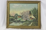 An Oil on Board Painting