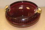 Well made large art glass bowl