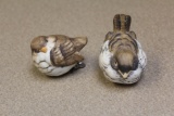 Set of Two ceramic Bird Clips