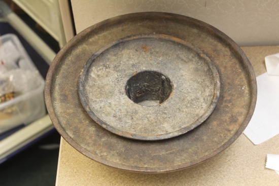 Lot of 2 Japan Cast Iron Alter Tray?