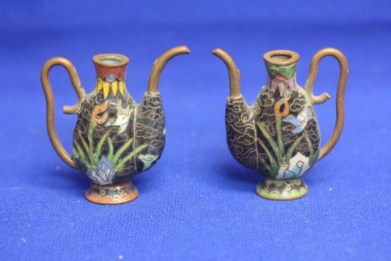 Two Small Cloisonne Bottle