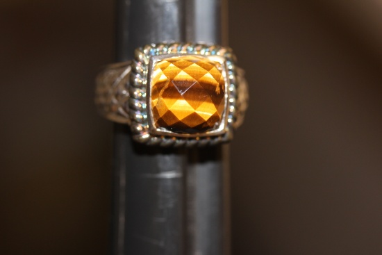 Sterling and Tiger Eye Ring