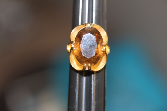 Gold Filled and Large Stone Ring