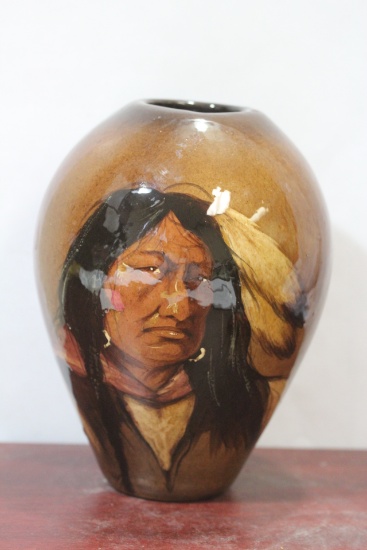 Wise Carver Art Pottery Indian Vase