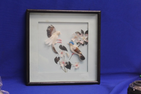 Bird Art Inside a Shadow Box