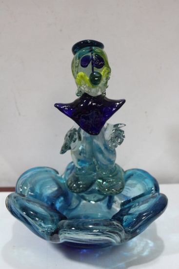A Murano Glass Clown Ashtray