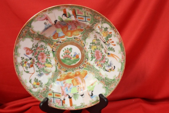 A Chinese Rosemedallion Soup Bowl