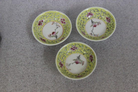 Set of 3 Vintage Chinese Sauce Dishes