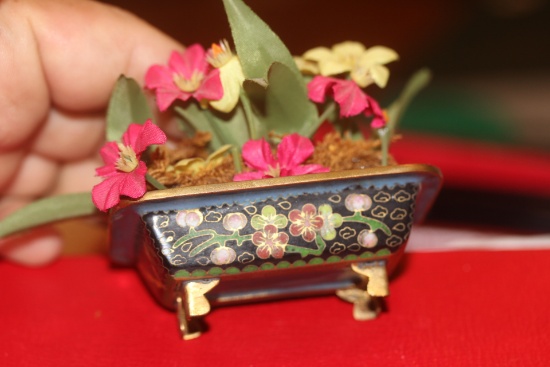 Small Cloisonne Plant Pot