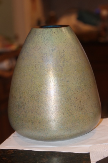 Jerry Mcellend Iridescent Artglass Vase