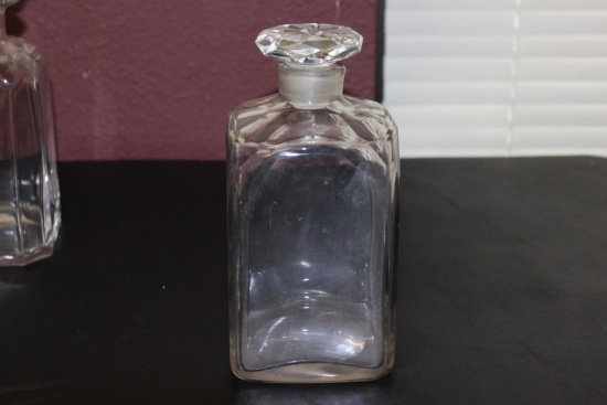 A Clear Facet Cut Decanter