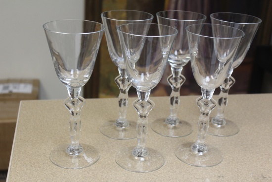Vintage Nude Stem Goblets