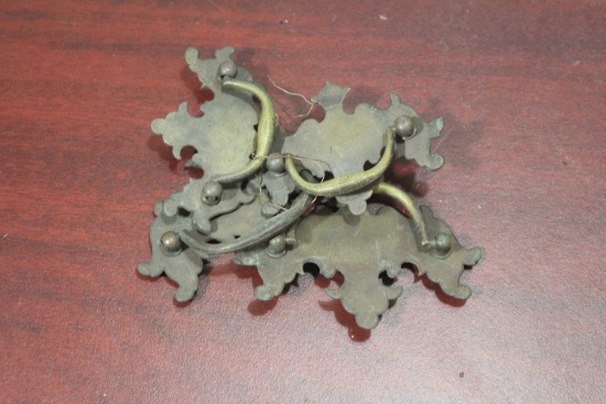 Set of Two Pairs Antique Drawer Pulls