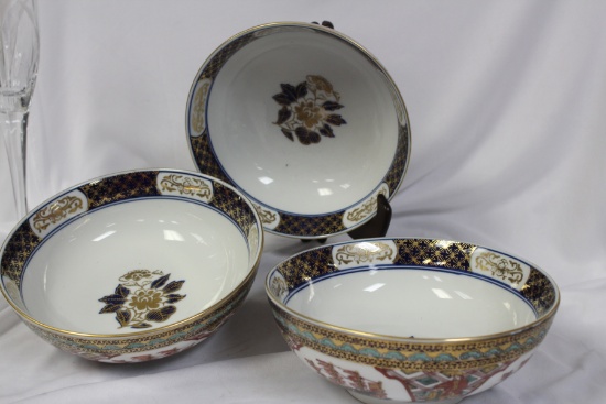 Lot of 3 Japanese Bowls