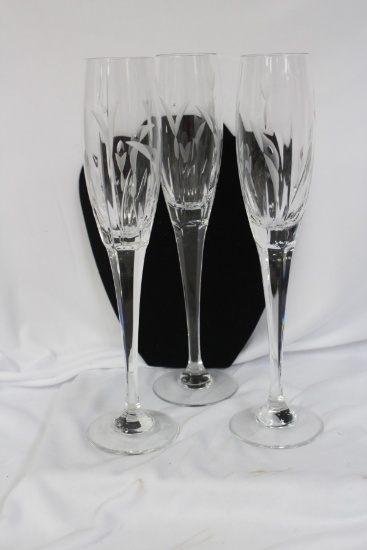 Lot of 3 Stem Glass