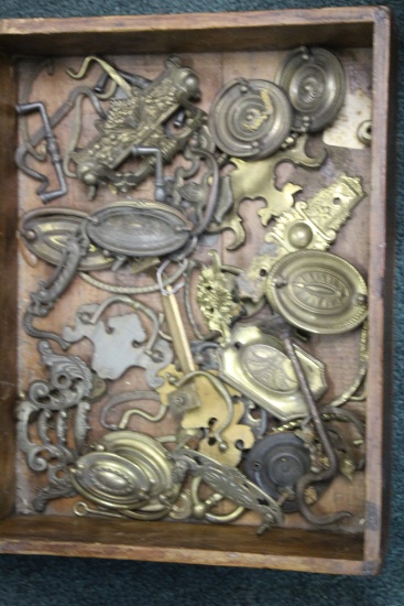Large Lot of Antique Drawer Pulls, handles etc