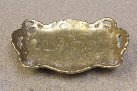 Gold Plated Ceramic Ornate Small Tray