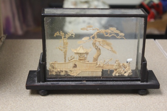 Chinese Cork Work Shadow Box