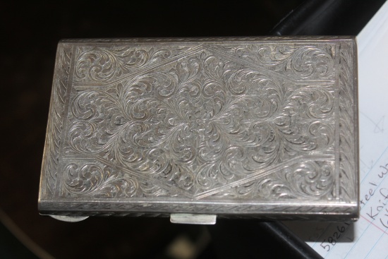 Marked 800 Silver Card of Cigarette Case
