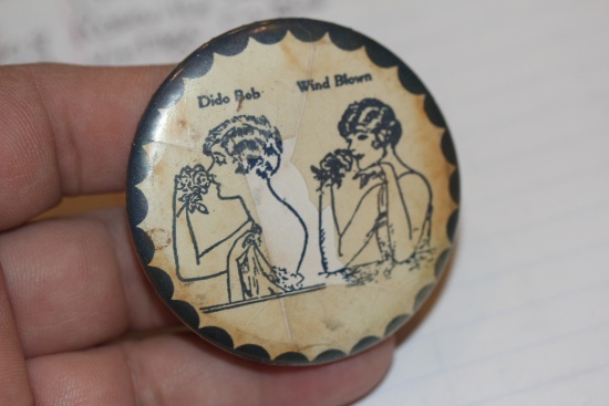 Vintage Risque Celluloid Mirror