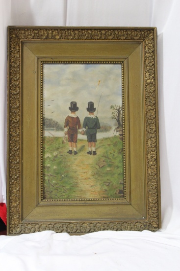 An Antique Oil on Canvas Painting