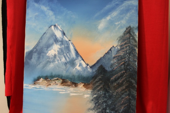 An Unframed Oil on Canvas