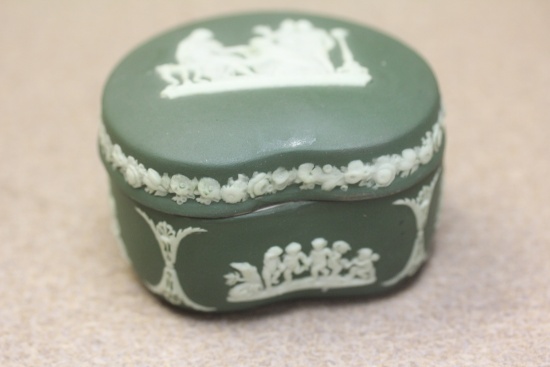 Wedgwood Jasperware Kidney Shape Trinket Box