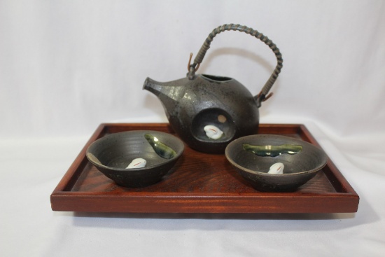 A Signed Japanese Tea Set