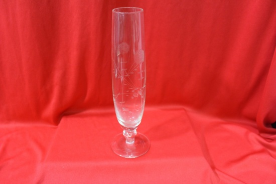 An Etched Glass Vase