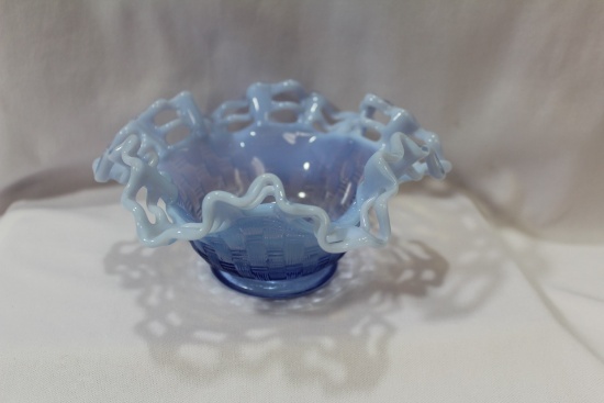 An Artglass Reticulated Bowl