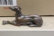 Signed Antique Bronze Dog