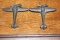 A Lot of 2 Miniature Pewter Airplanes