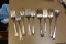 Lot of 9 Silverplate Serving Forks
