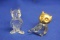Lot of 2 Glass Owls